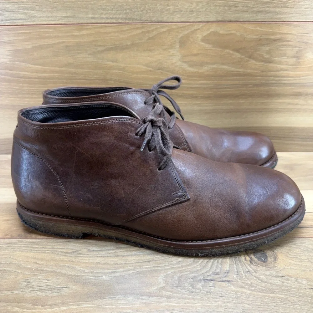 Allen Edmonds Montauk Chukka Boots Mens 13 M Brown Leather Crepe Soles